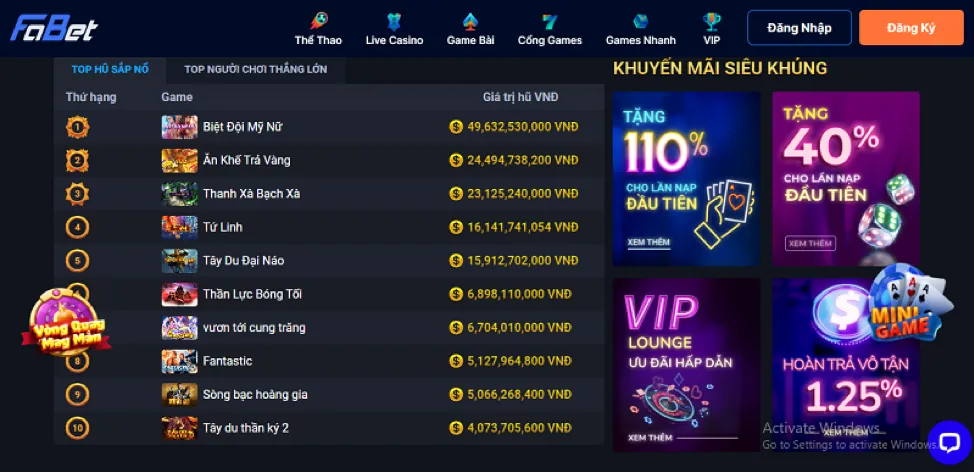 Hoàn trả cược thua 6ff9 nhà cái